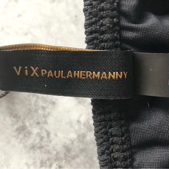 Vix PaulaHermany Black Ibiza Bikini Bottoms Gold Chain Detail XS - Picture 10 of 13